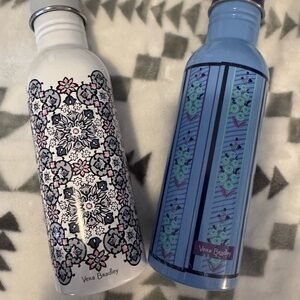 Vera Bradley Blue and White Patterned Water Bottles